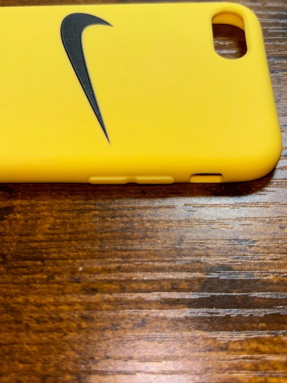 iPhone SE/7/8 Yellow Silicone Phone Case with Black Swoosh Accent⭐️⭐️⭐️